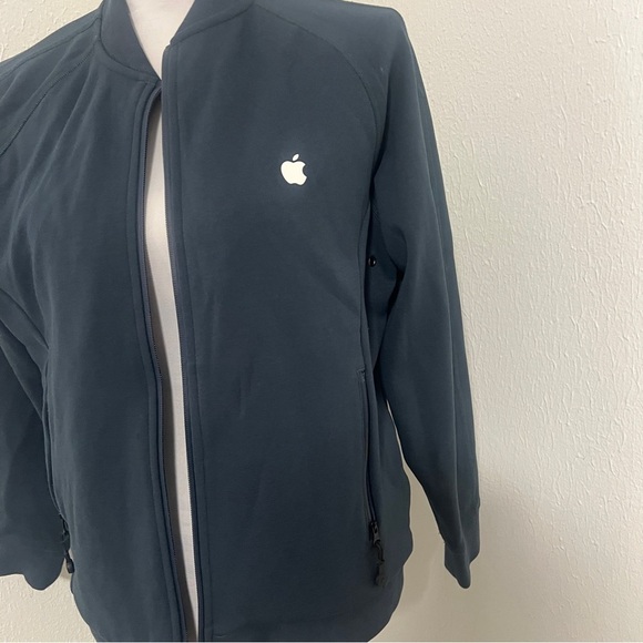 Apple Jacket Women XS Blue/Grn Full Zip Embroidered Logo Frnt/BackTech Employee - Picture 2 of 7